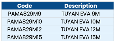 Tuyau aspiration AQP - tableau